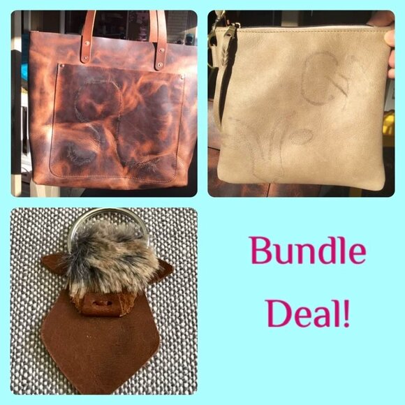 3 piece cattle branded tote set - Picture 1 of 16